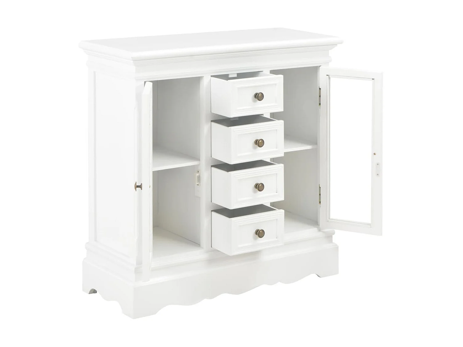Buffet blanc 70x28x70 cm bois de pin massif EGER26862