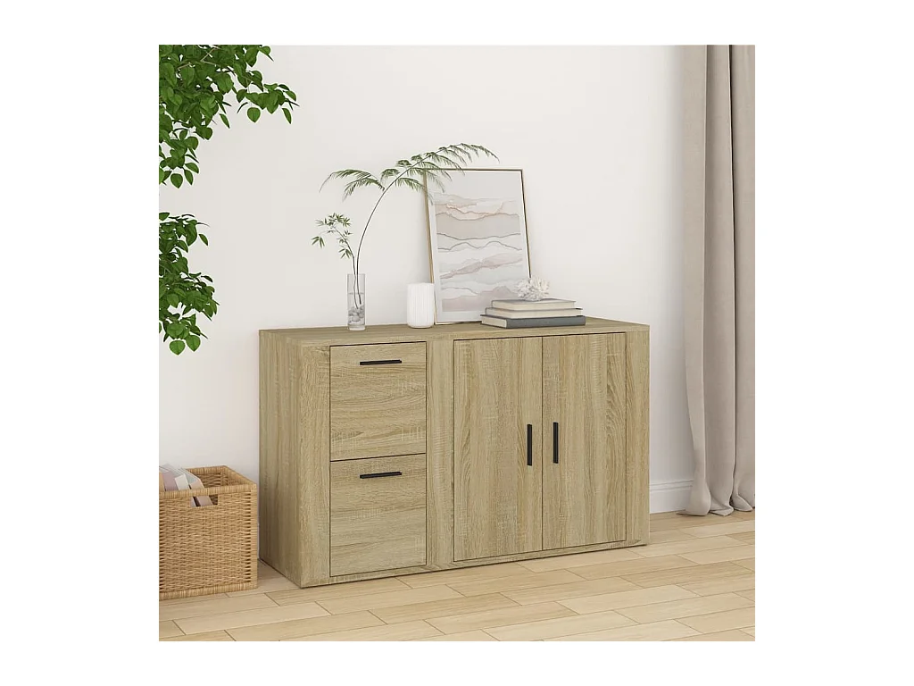 Buffet Chêne sonoma 100x33x59,5 cm Bois d'ingénierie EGER35414