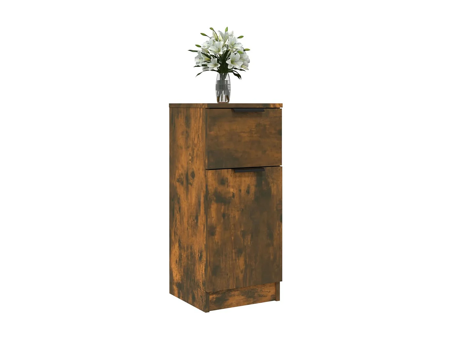 Buffet Chêne fumé 30x30x70 cm Bois d'ingénierie QWE94127