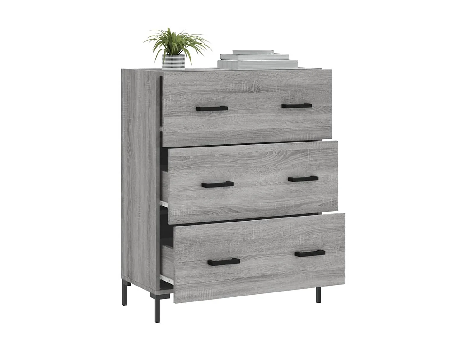 Buffet sonoma gris 69,5x34x90 cm bois d'ingénierie QWE60865