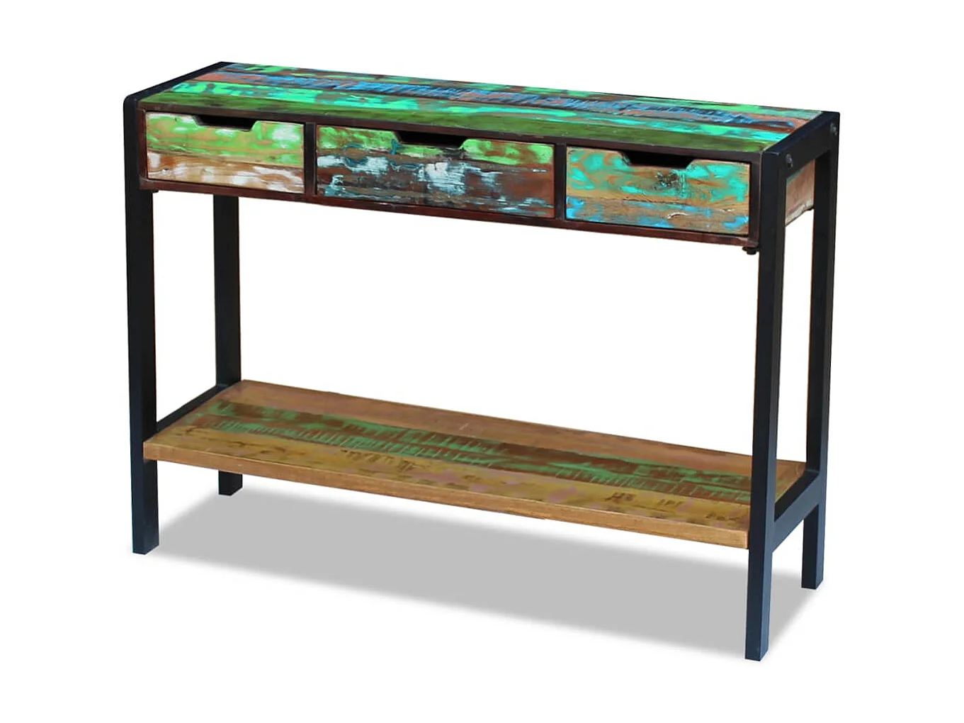 Buffet 3 tiroirs Bois de récupération massif EGER19968