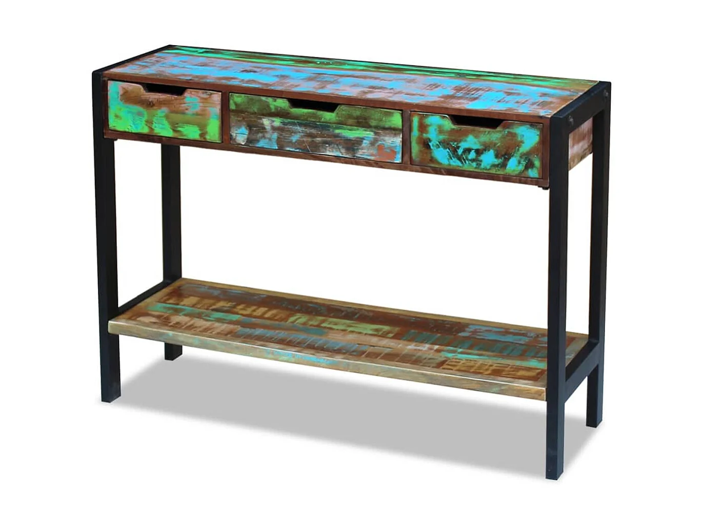 Buffet 3 tiroirs Bois de récupération massif EGER19968