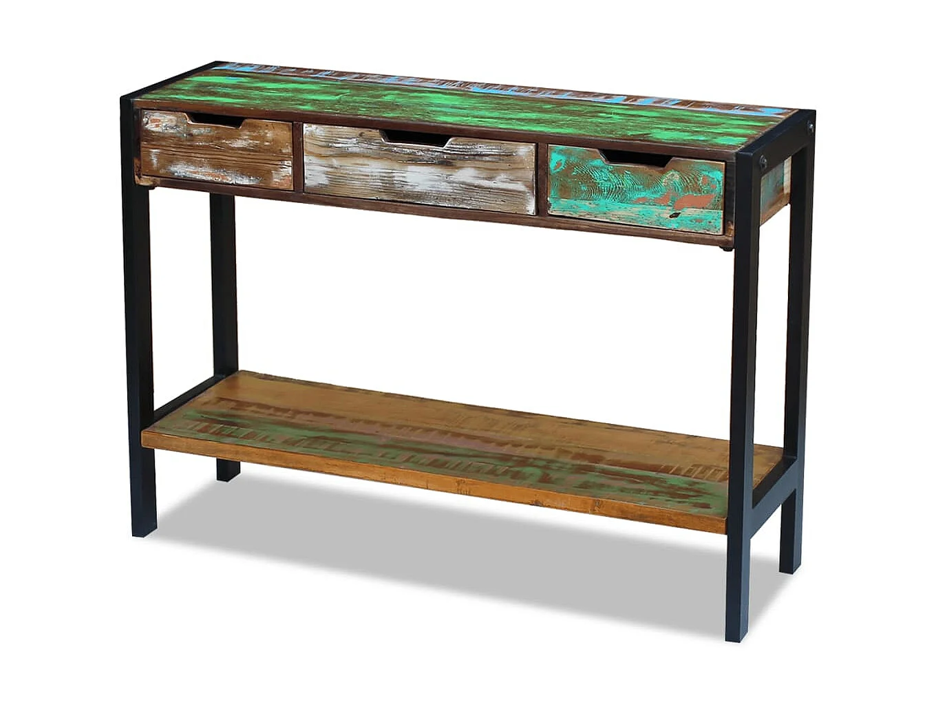 Buffet 3 tiroirs Bois de récupération massif EGER19968