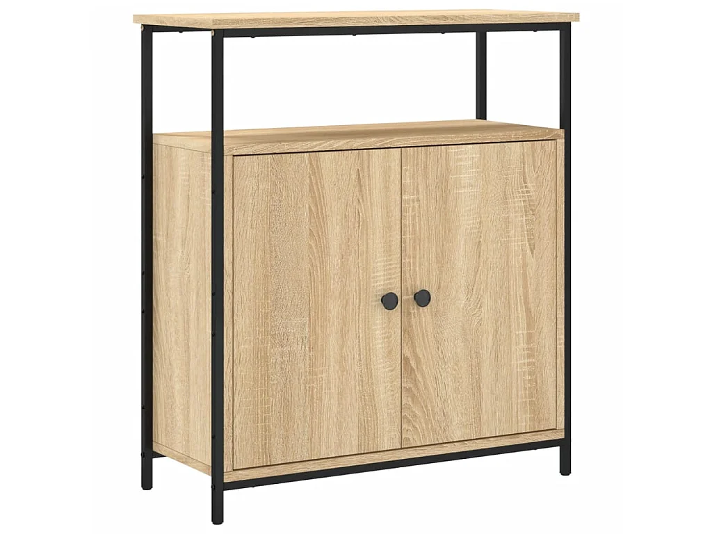 Dressoir 70x30x80 cm bewerkt hout sonoma eikenkleurig NL69342