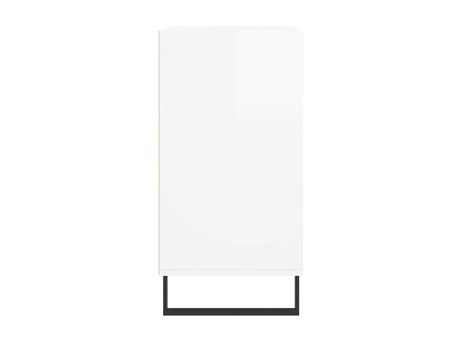 Buffet blanc brillant 57x35x70 cm bois d'ingénierie QWE71067