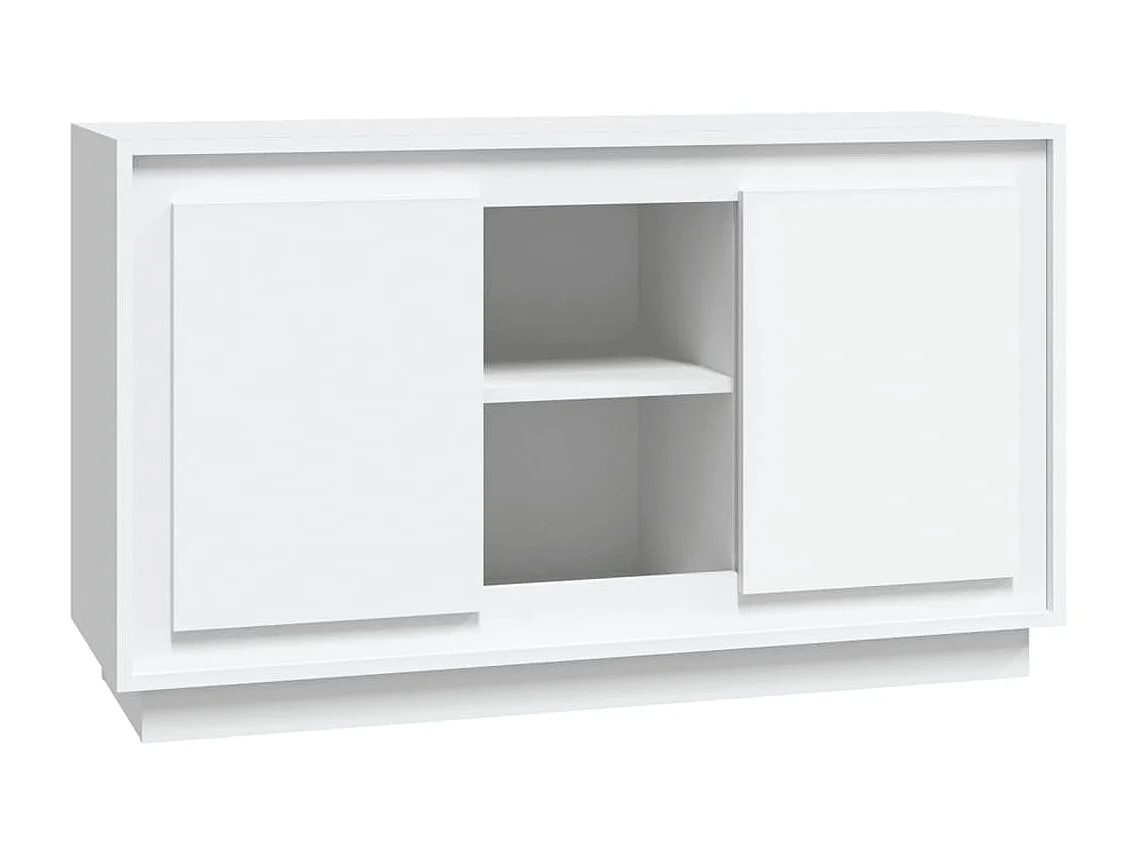 Aparador de madera contrachapada blanco 102x35x60 cm ES73324