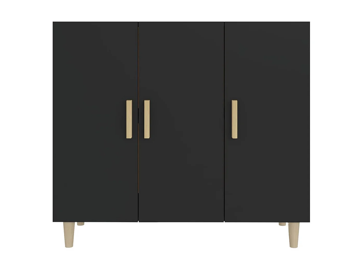 Buffet noir 90x34x80 cm bois d'ingénierie EGER17083