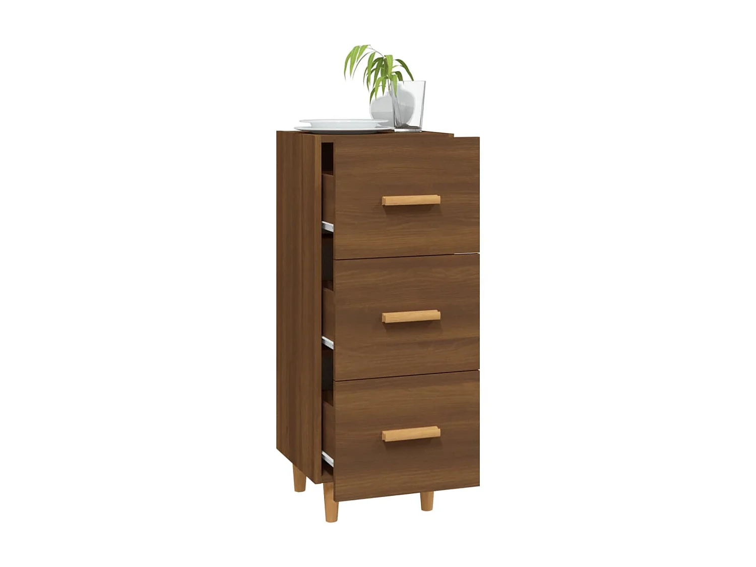 Buffet Chêne marron 34,5x34x90 cm Bois d'ingénierie EGER63085