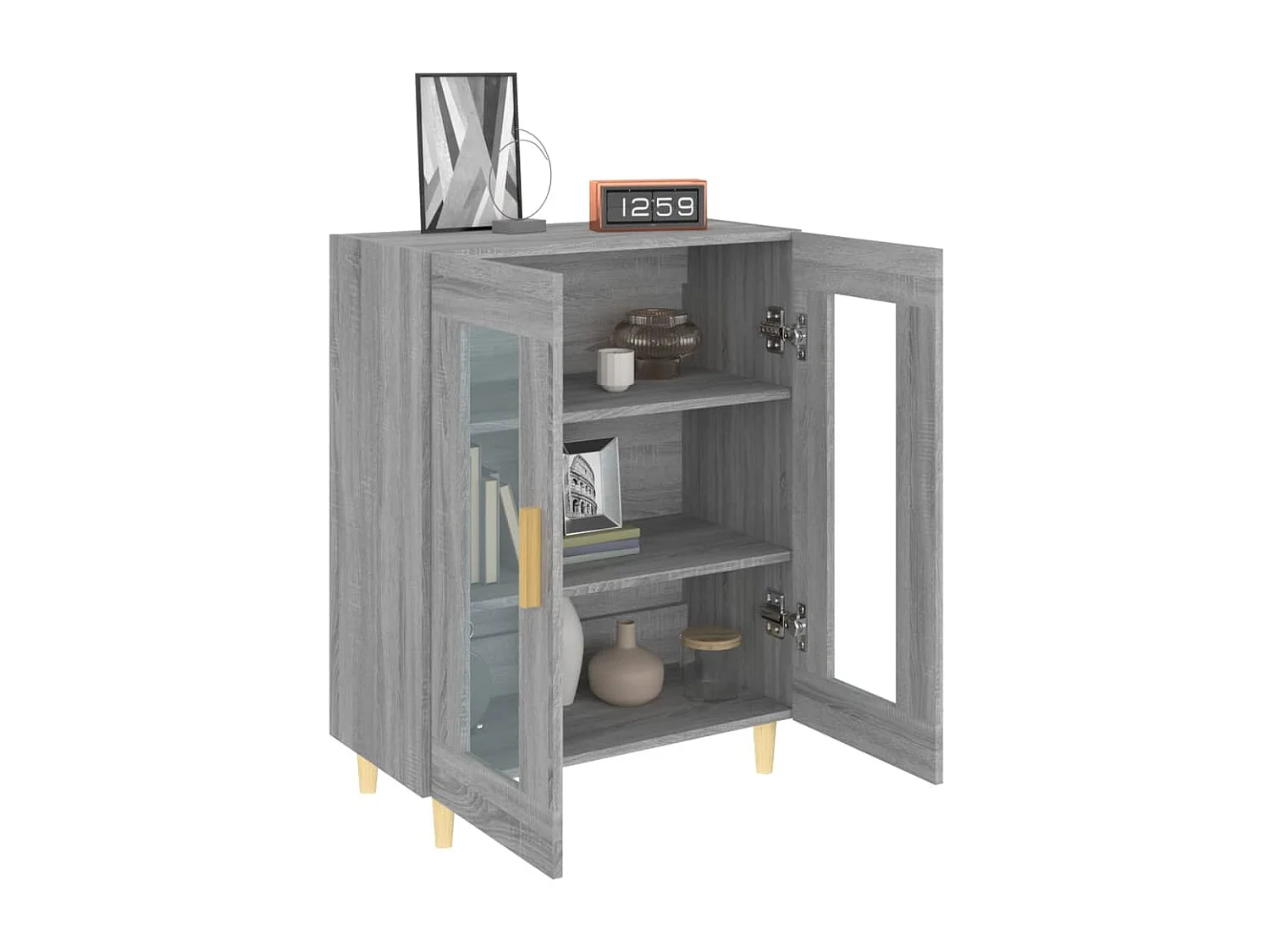 Buffet sonoma gris 69,5x34x90 cm bois d'ingénierie EGER86653