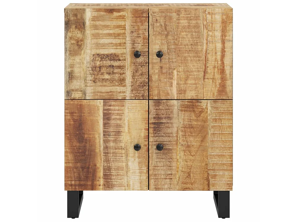 Buffet avec 4 portes 60x33x75 cm bois massif de manguier EGER33760