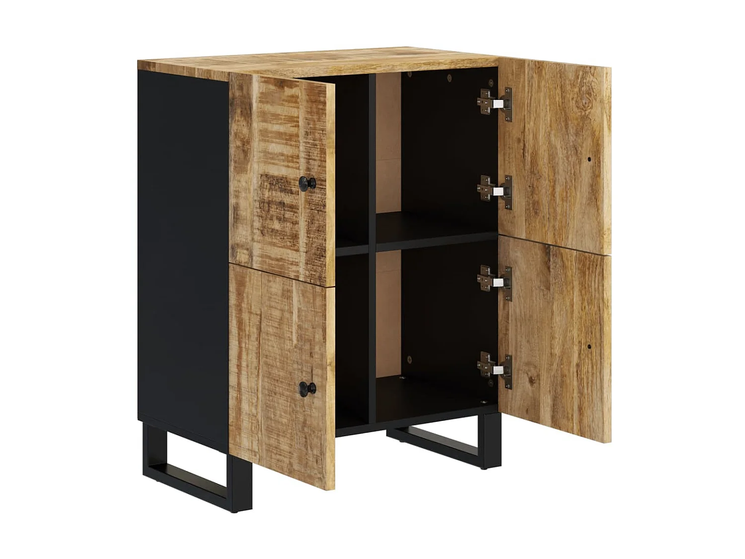 Buffet avec 4 portes 60x33x75 cm bois massif de manguier EGER33760