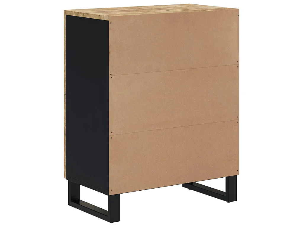 Buffet avec 4 portes 60x33x75 cm bois massif de manguier EGER33760