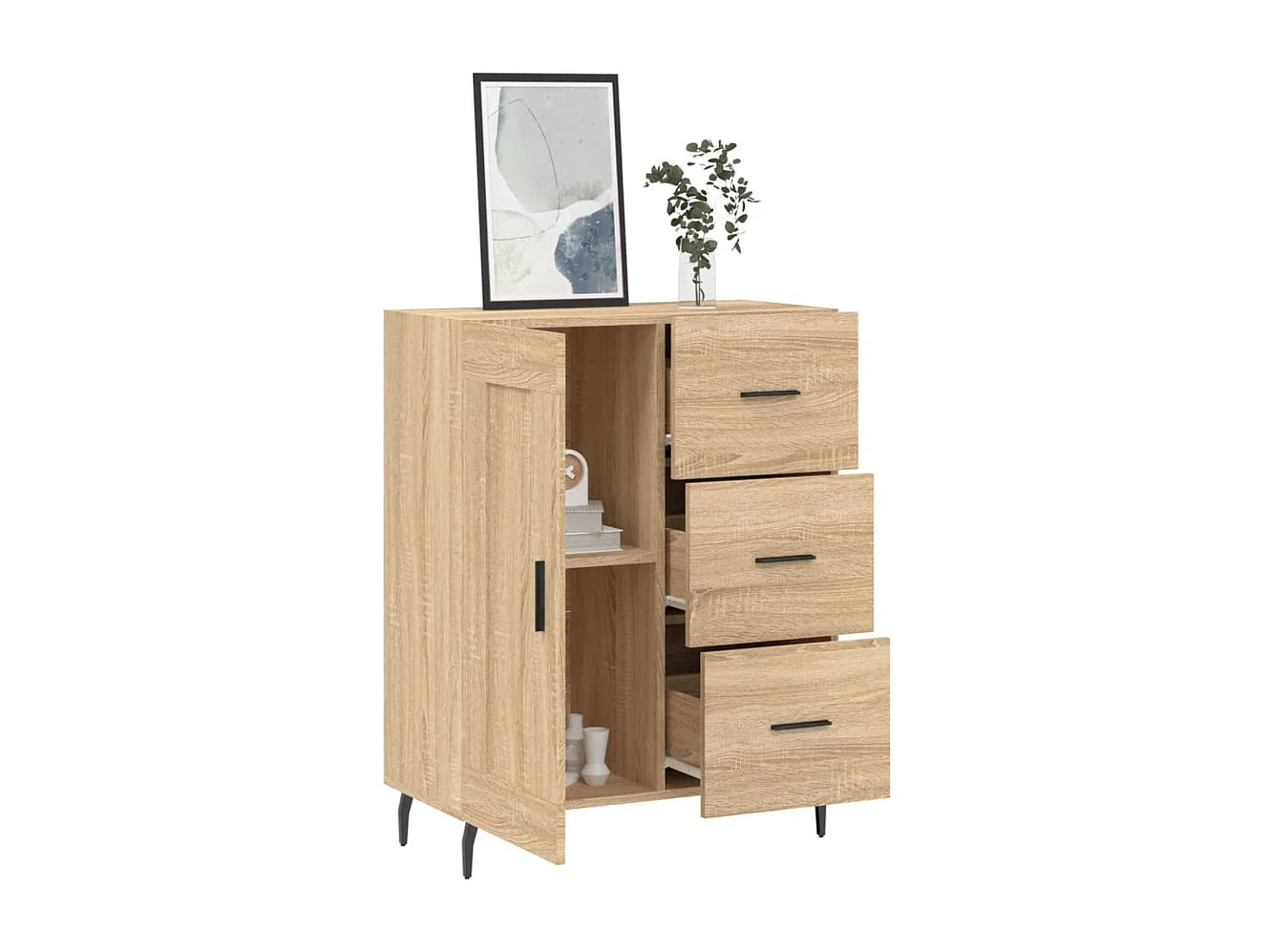 Aparador 69,5x34x90 cm derivados de madeira carvalho sonoma PT407933