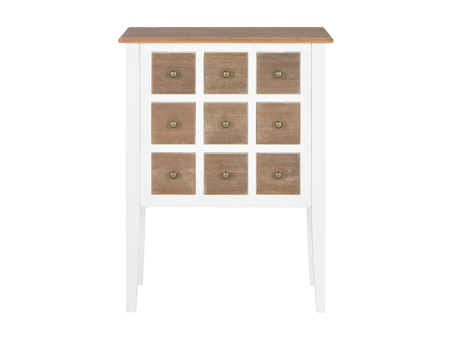 Aparador 54x30x80 cm madeira maciça branco PT553221