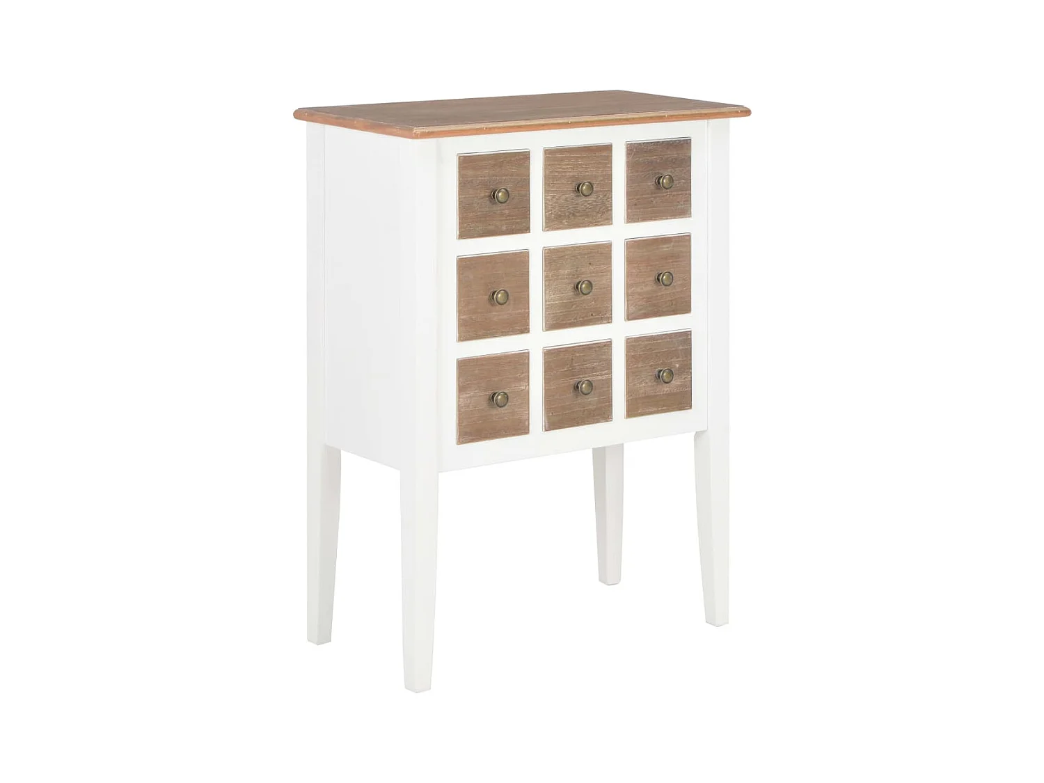Buffet Blanc 54x30x80 cm Bois massif EGER74873