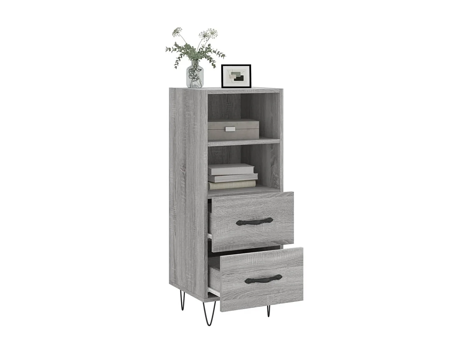 Buffet Sonoma gris 34,5x34x90 cm Bois d'ingénierie QWE92094