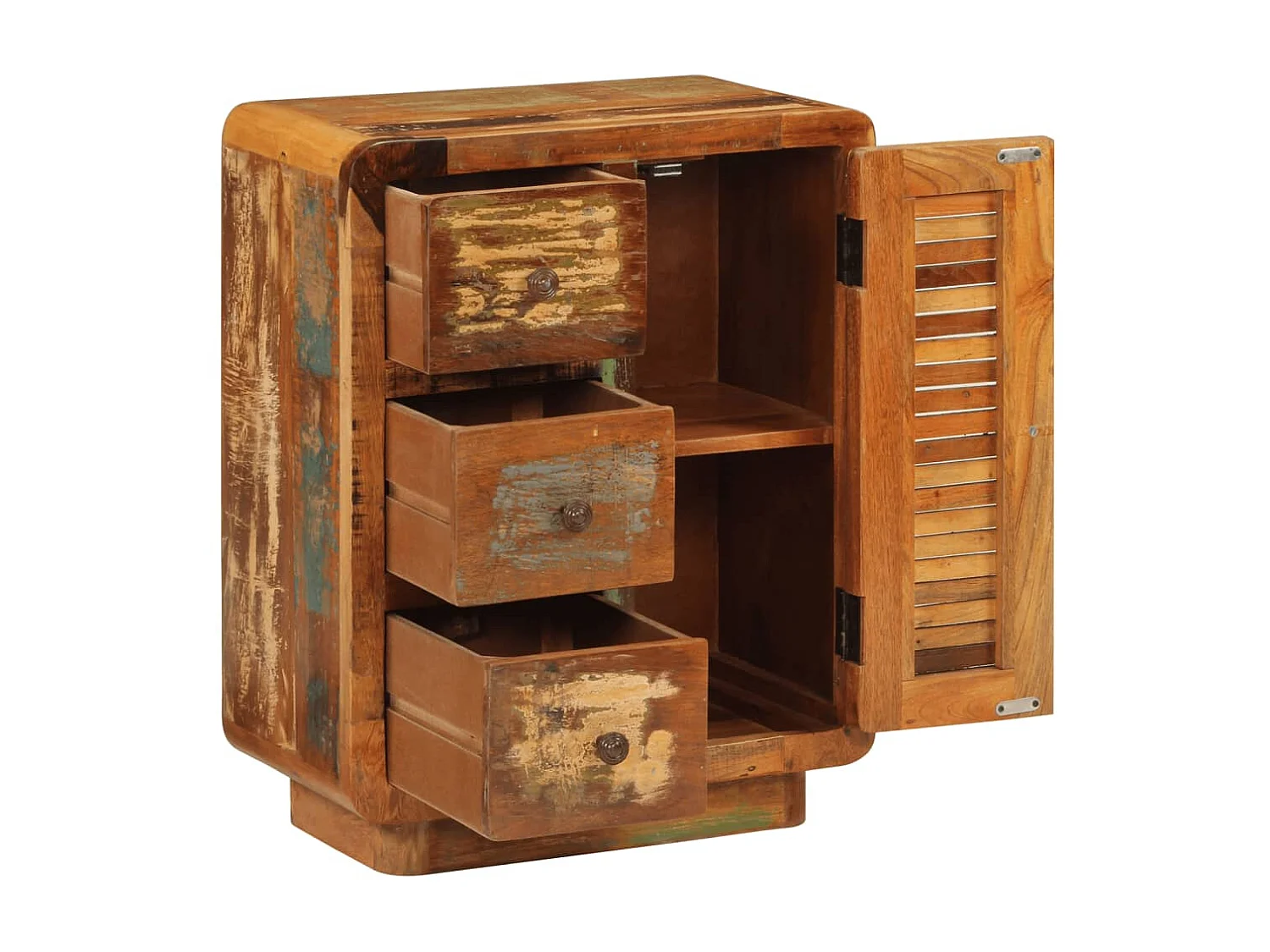 Buffet avec 3 tiroirs 55x30x70 cm bois de récupération massif PEWV64272