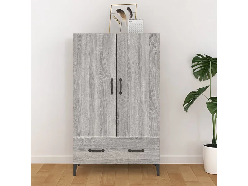 Highboard,Kommode Grau Sonoma 70x31x115 cm Holzwerkstoff -gkd398592