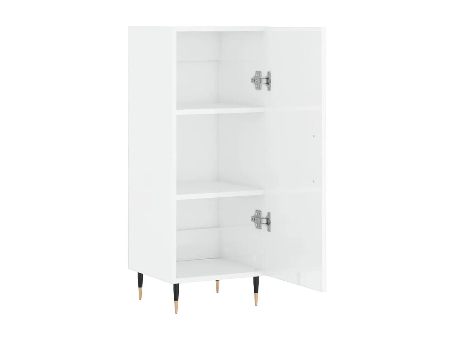 Buffet Blanc brillant 34,5x34x90 cm Bois d'ingénierie QWE44767