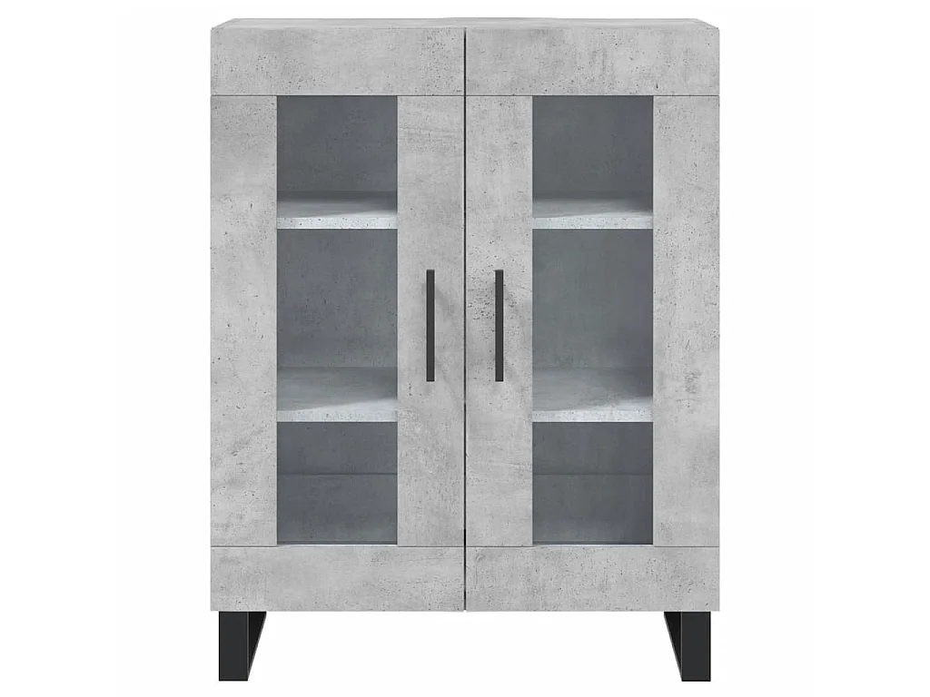 Buffet gris béton 69,5x34x90 cm bois d'ingénierie QWE42871