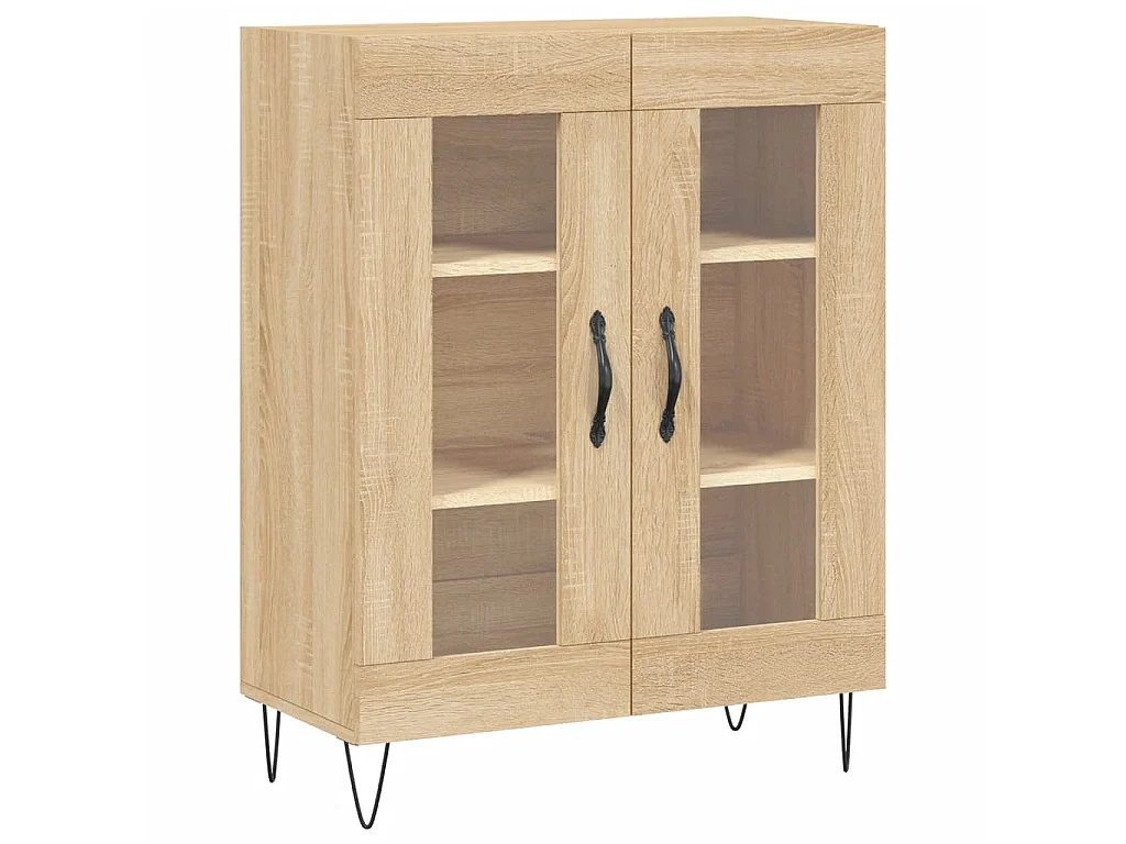 Dressoir 69,5x34x90 cm bewerkt hout sonoma eikenkleurig NL73129