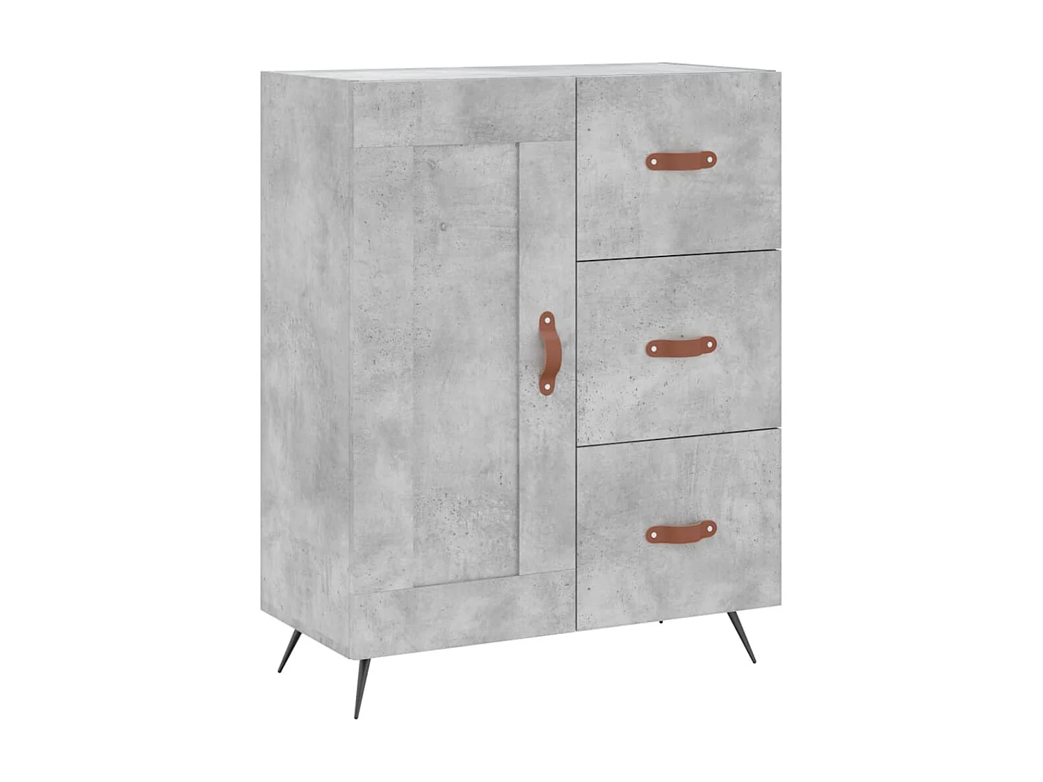 Dressoir 69,5x34x90 cm bewerkt hout betongrijs NL801281