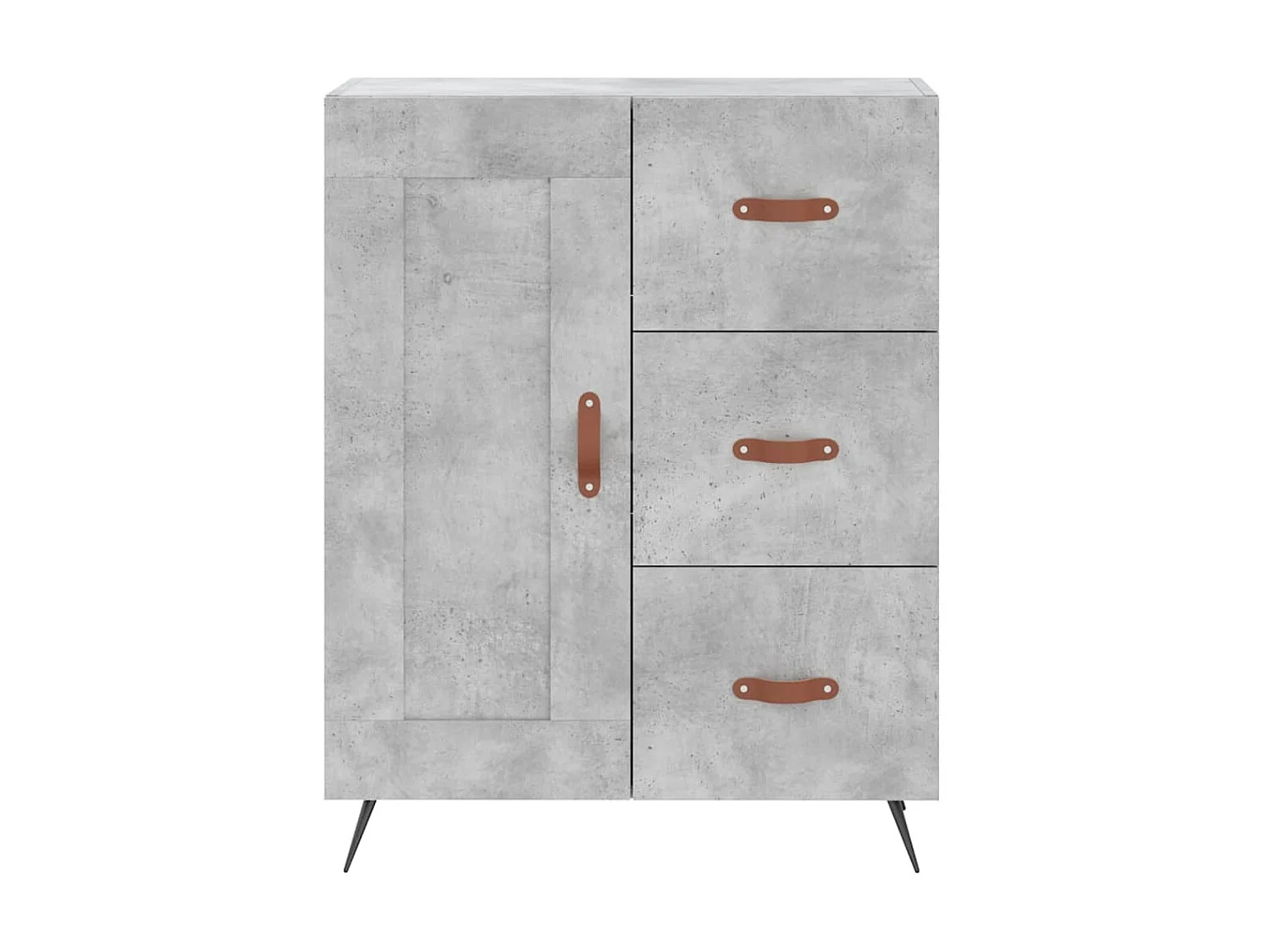 Dressoir 69,5x34x90 cm bewerkt hout betongrijs NL801281