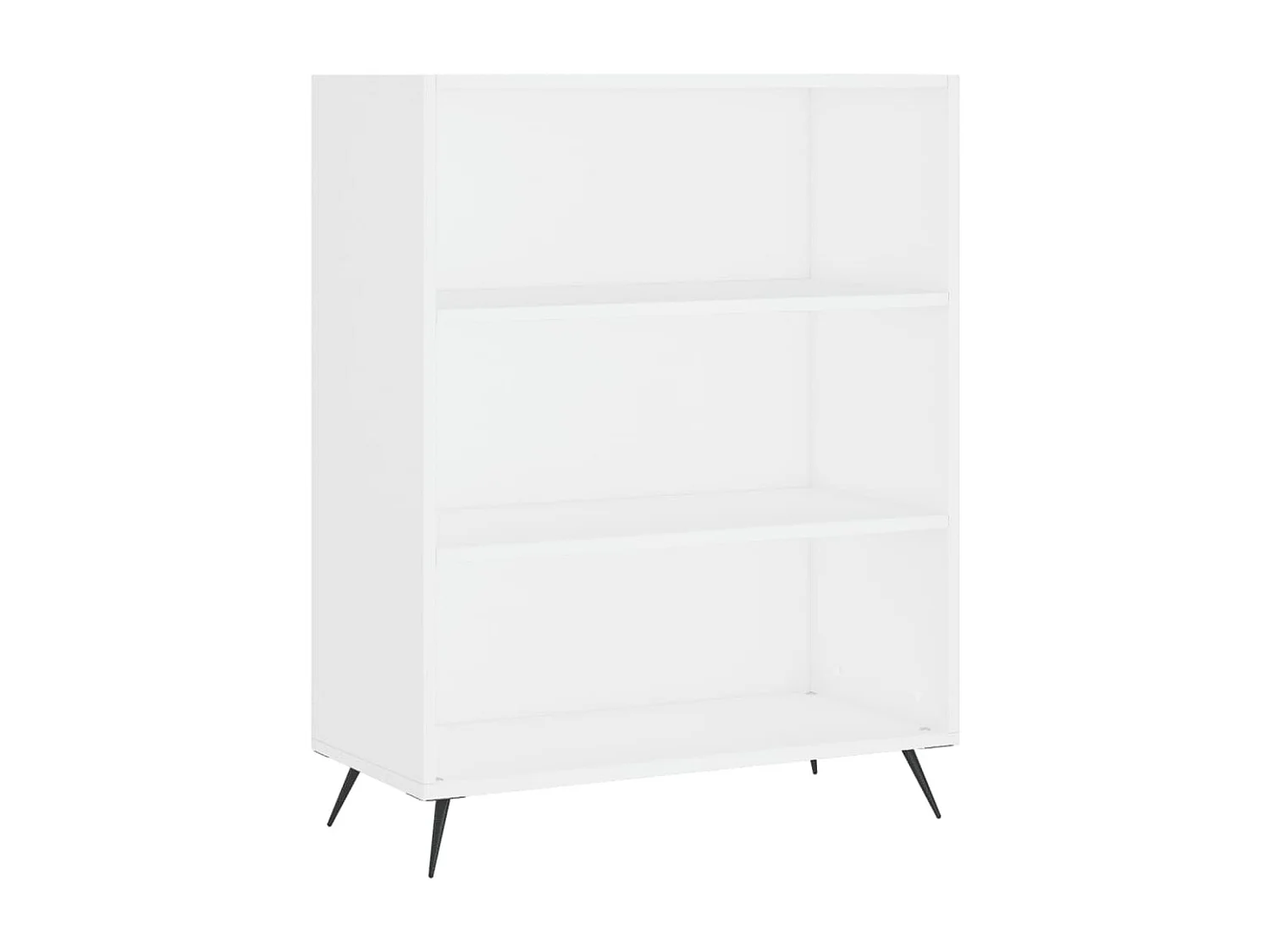 Buffet haut blanc 69,5x32,5x180 cm bois d'ingénierie QWE46874