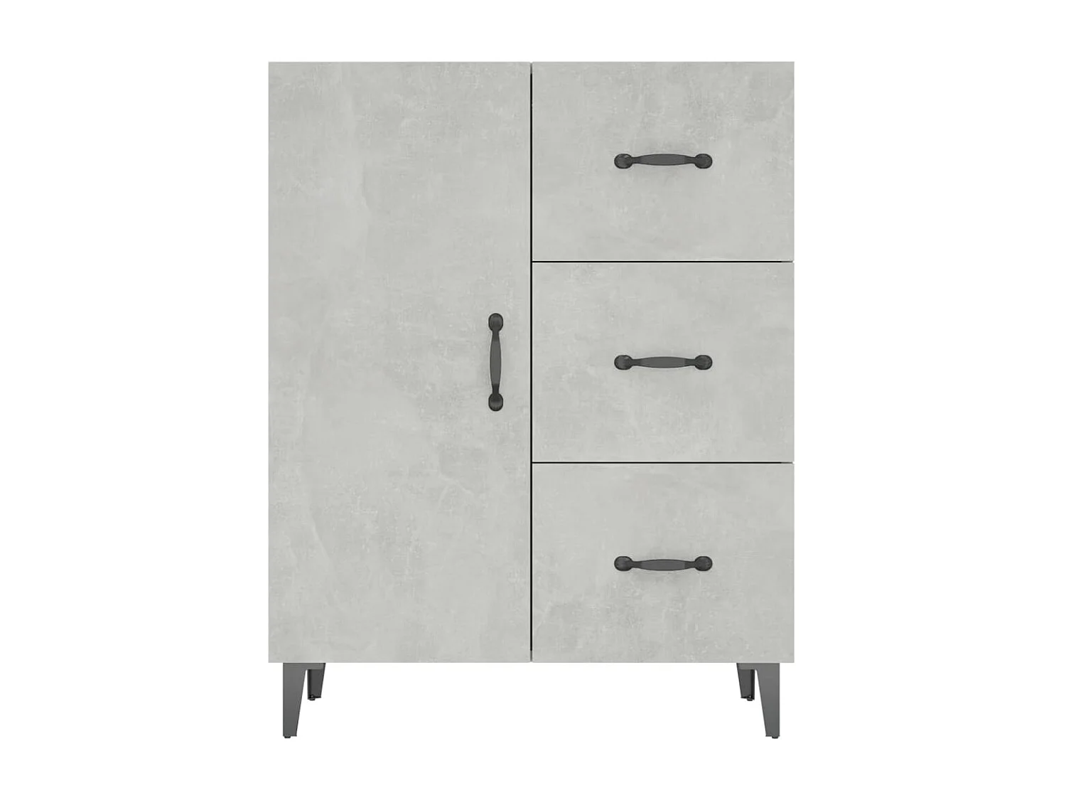 Aparador de madera de ingeniería gris hormigón 69,5x34x90 cm ES31857