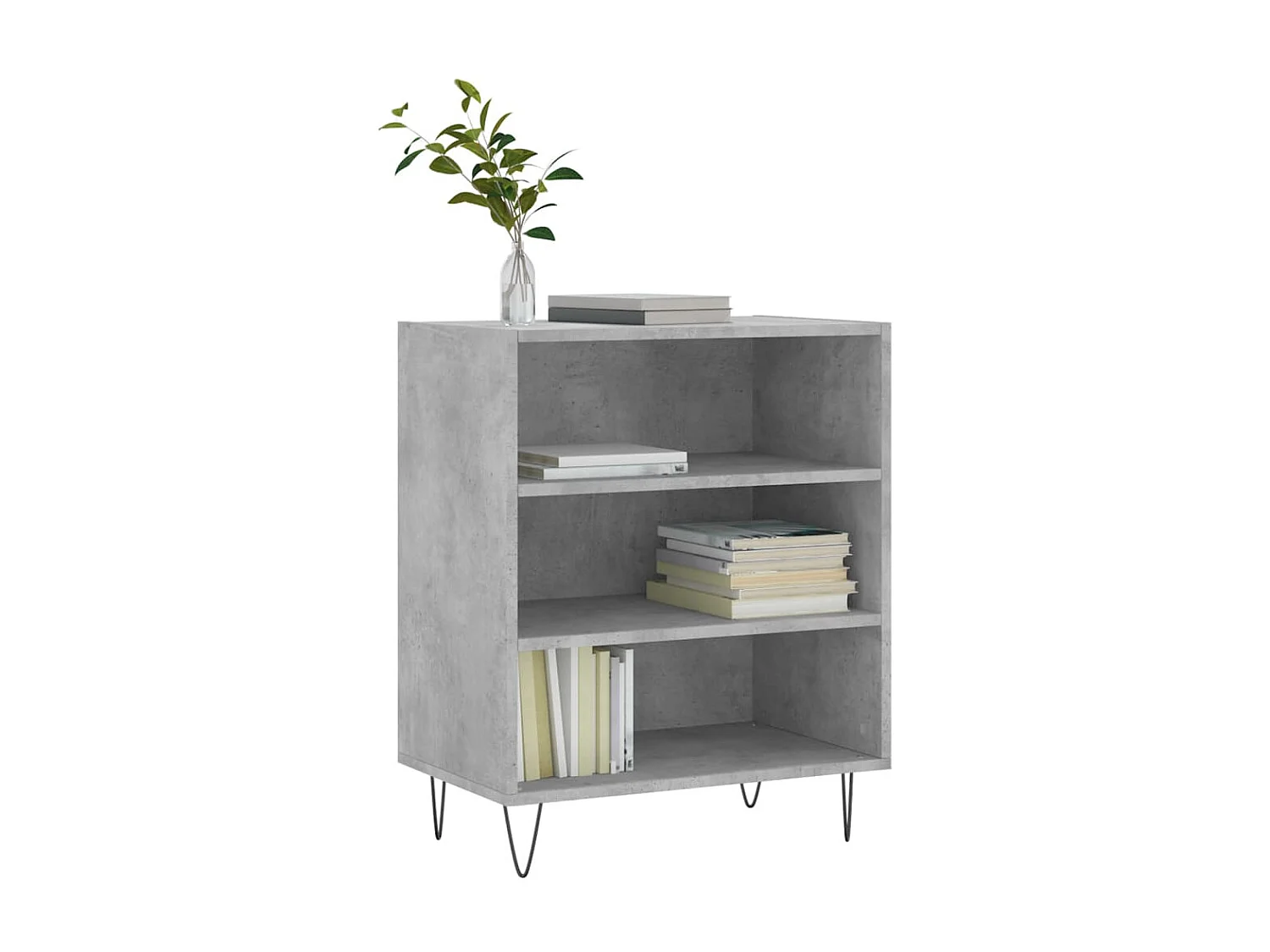 Buffet gris béton 57x35x70 cm bois d'ingénierie QWE22543