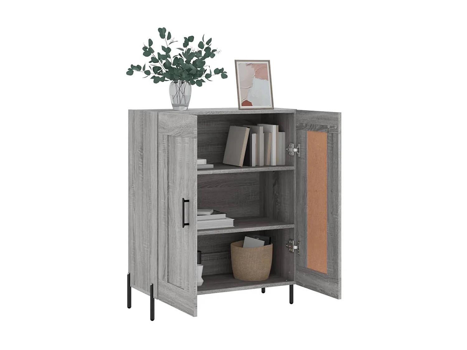 Buffet sonoma gris 69,5x34x90 cm bois d'ingénierie QWE56944