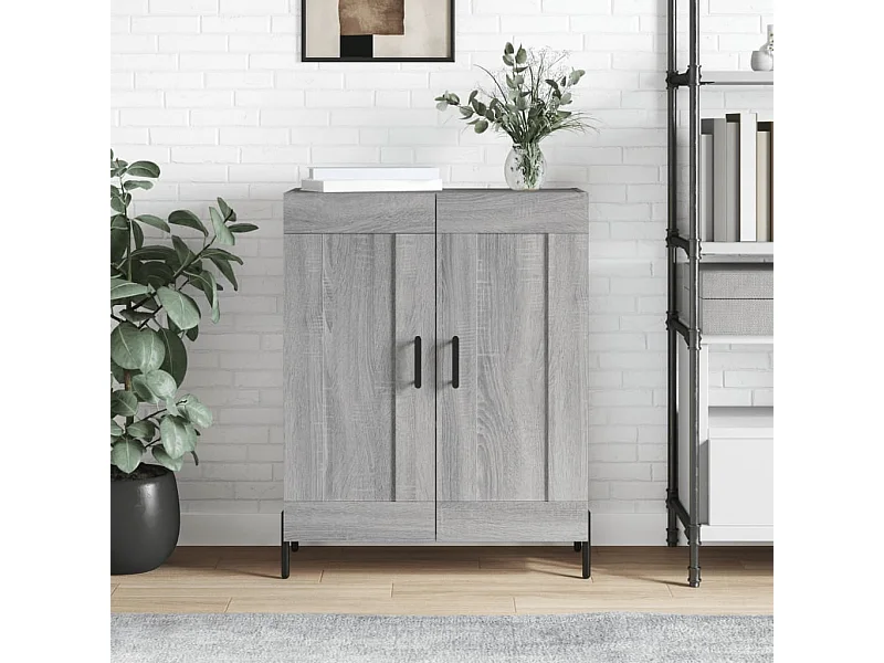 Buffet sonoma gris 69,5x34x90 cm bois d'ingénierie QWE56944