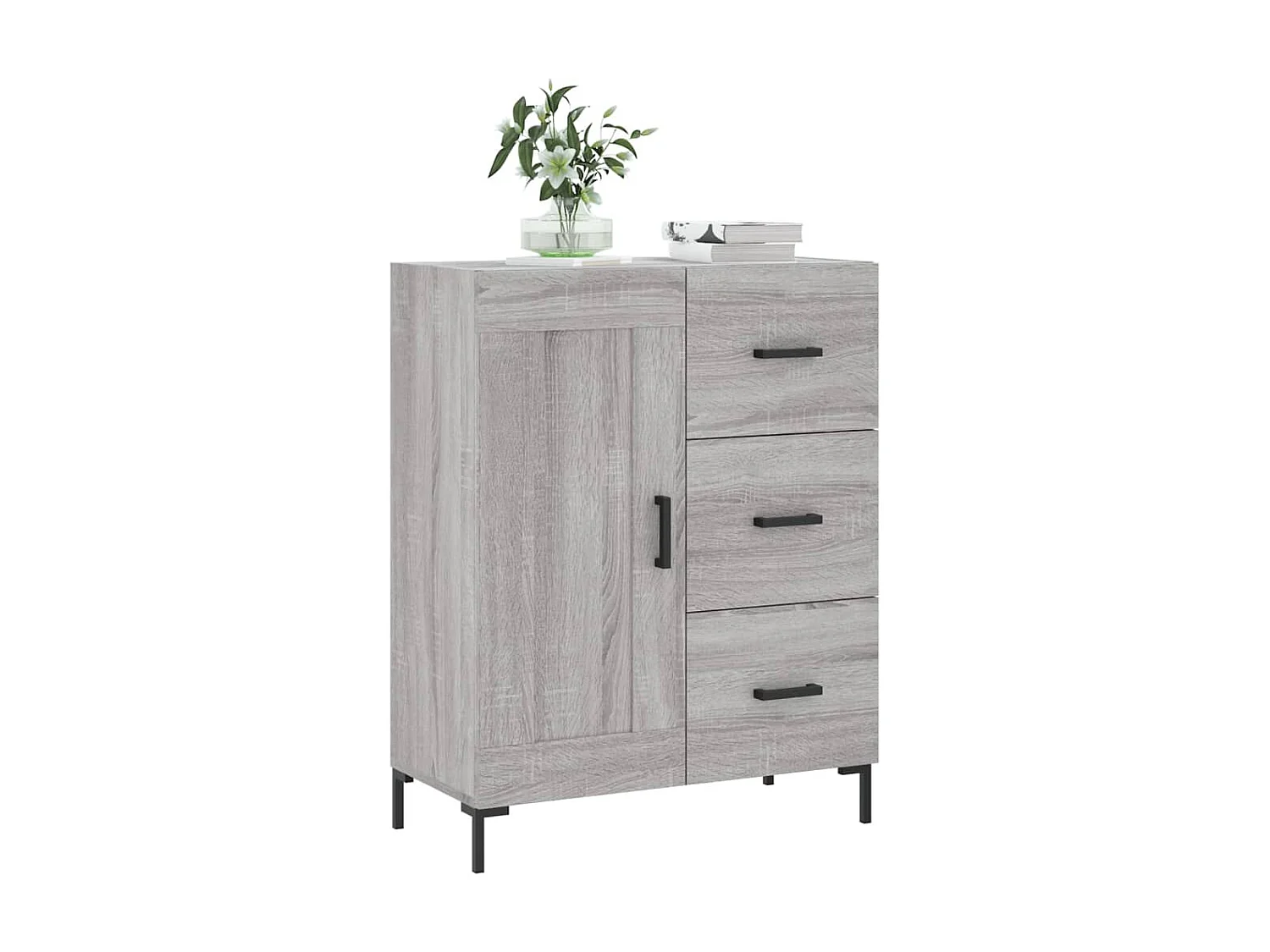 Buffet sonoma gris 69,5x34x90 cm bois d'ingénierie QWE86584