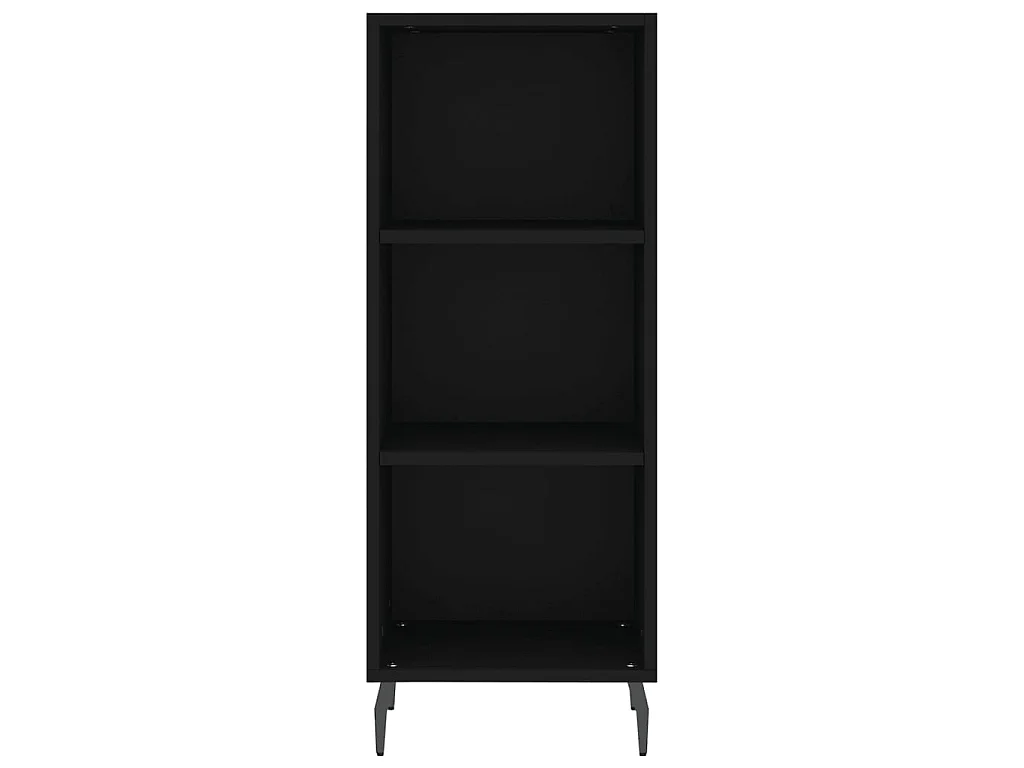 Buffet noir 34,5x32,5x90 cm bois d'ingénierie QWE69237