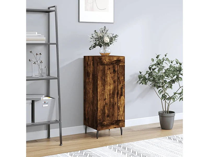 Buffet Chêne fumé 34,5x34x90 cm Bois d'ingénierie QWE46525