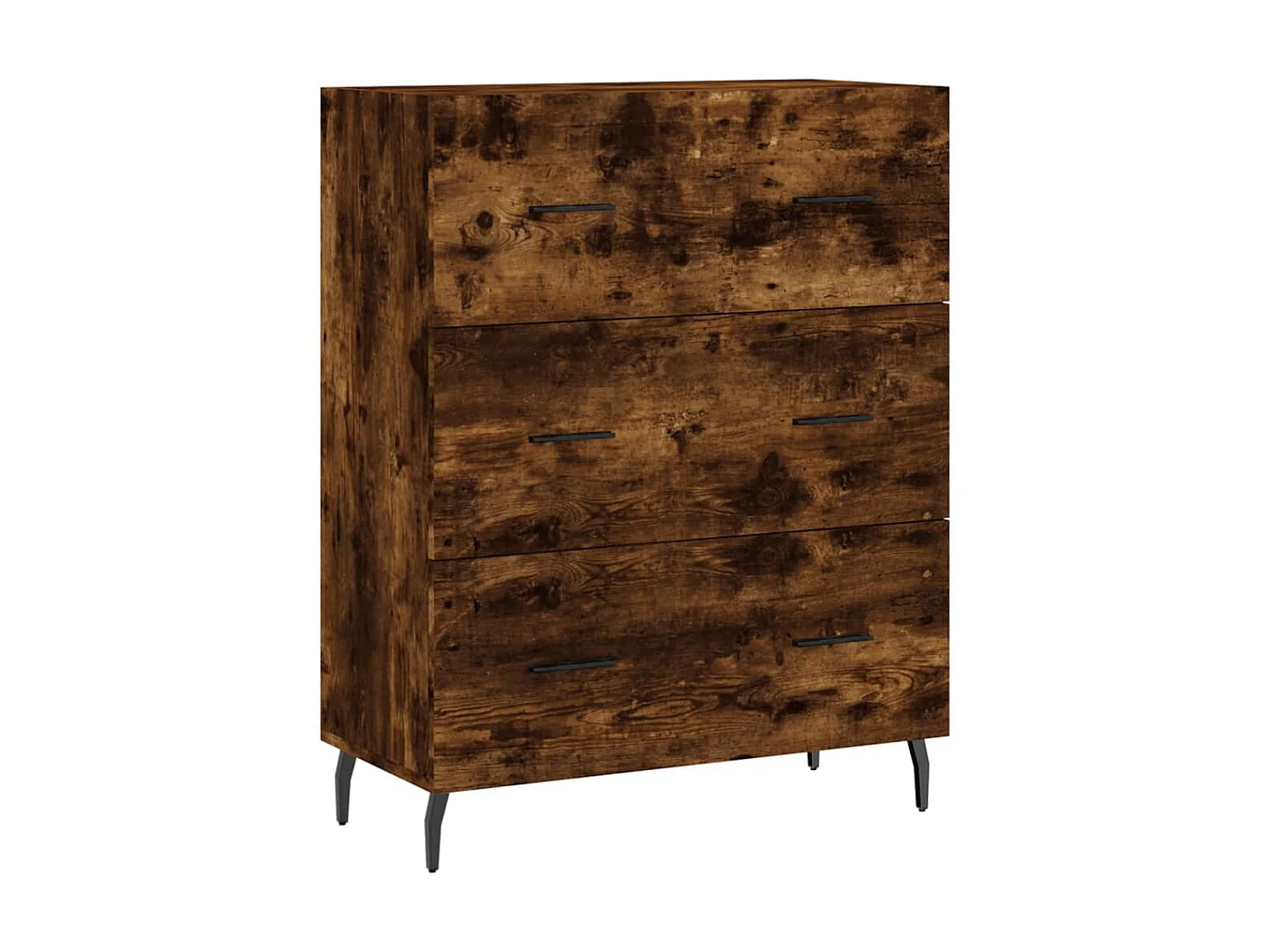 Buffet chêne fumé 69,5x34x90 cm bois d'ingénierie QWE19536