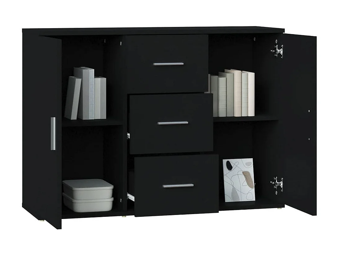 Aparador 91x29,5x65 cm derivados de madeira preto PT759032