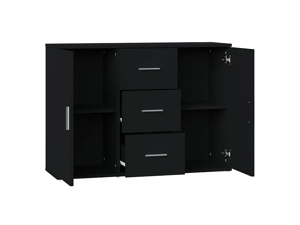 Aparador 91x29,5x65 cm derivados de madeira preto PT759032