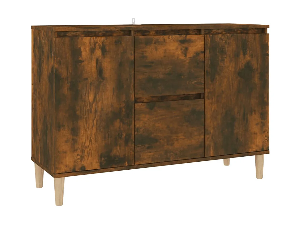 Dressoir 101x35x70 cm bewerkt hout gerookt eikenkleurig NL81291