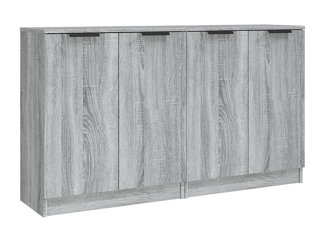 Aparadores 2 uds madera contrachapada gris Sonoma 60x30x70 cm ES49943