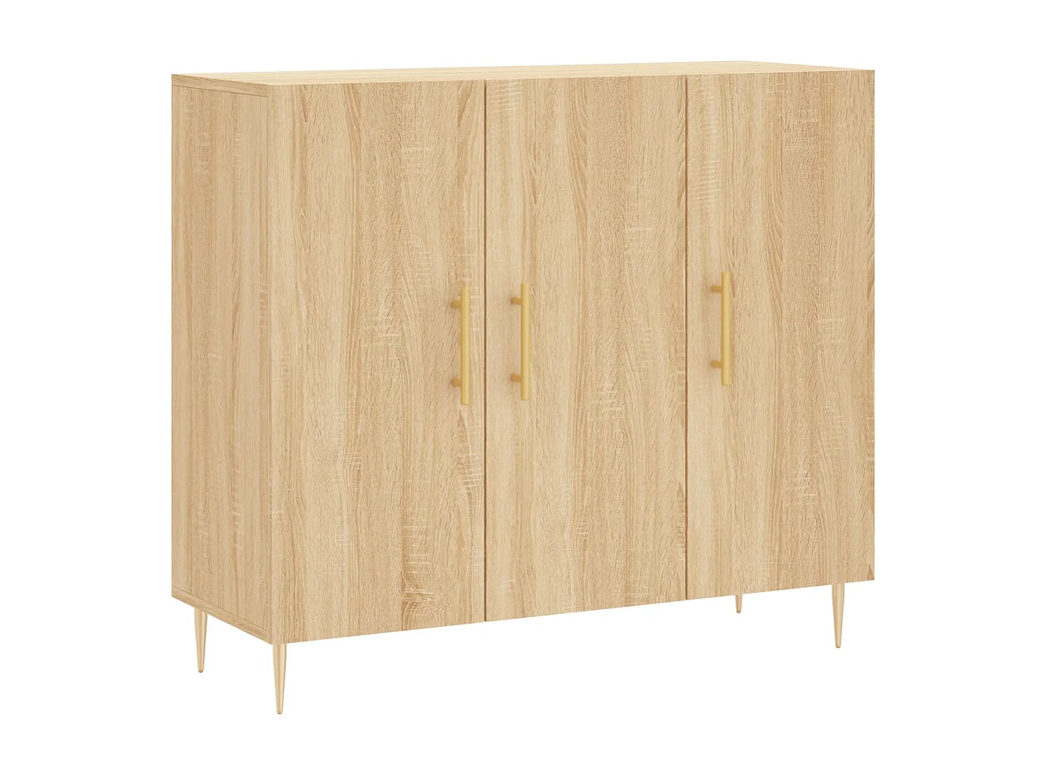 Buffet chêne sonoma 90x34x80 cm bois d'ingénierie QWE56238
