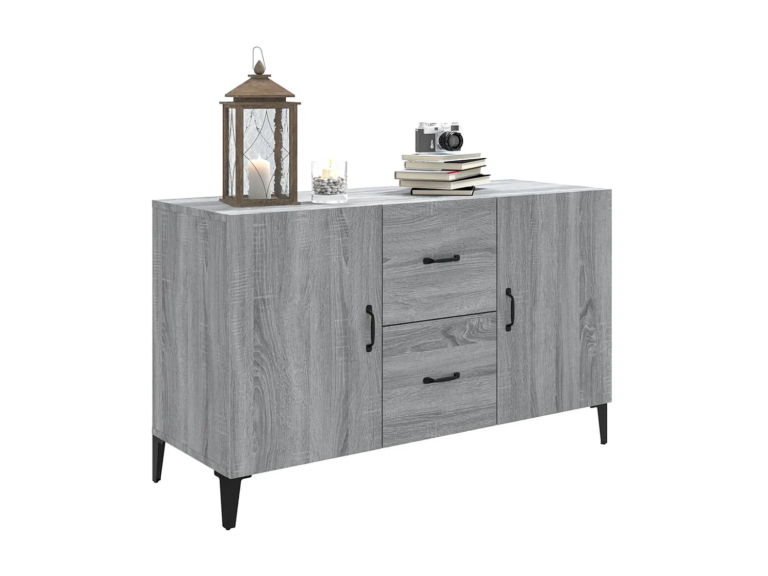Buffet sonoma gris 100x36x60 cm bois d'ingénierie EGER62665
