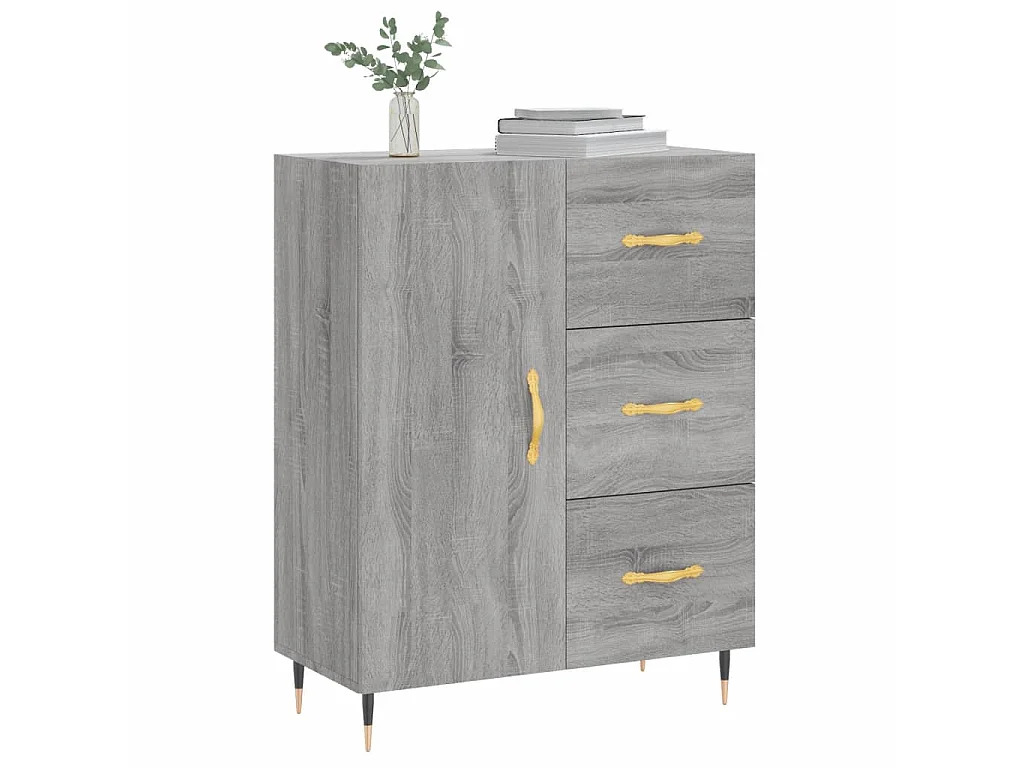 Buffet sonoma gris 69,5x34x90 cm bois d'ingénierie QWE81565