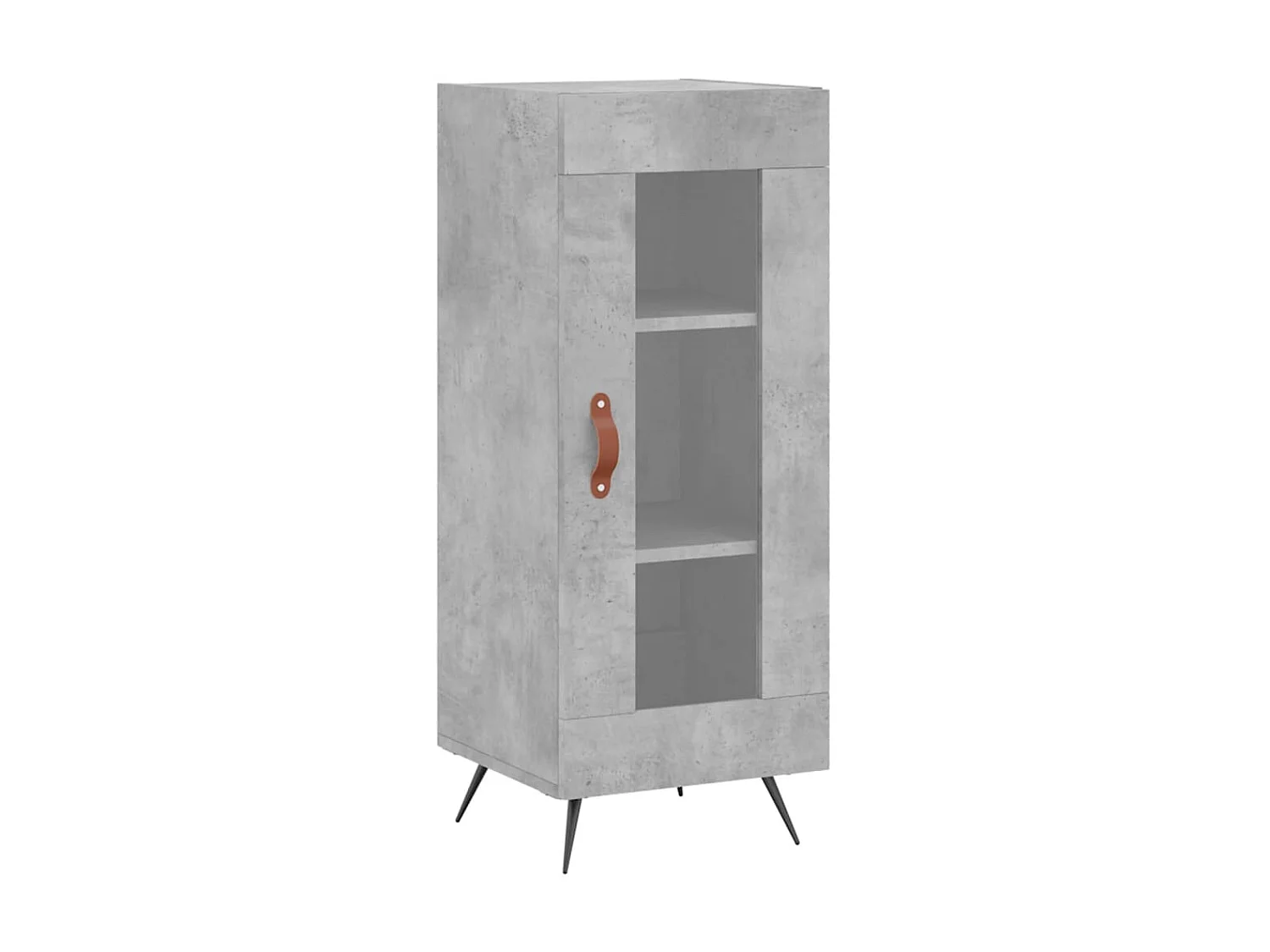Buffet Gris béton 34,5x34x90 cm Bois d'ingénierie QWE86895