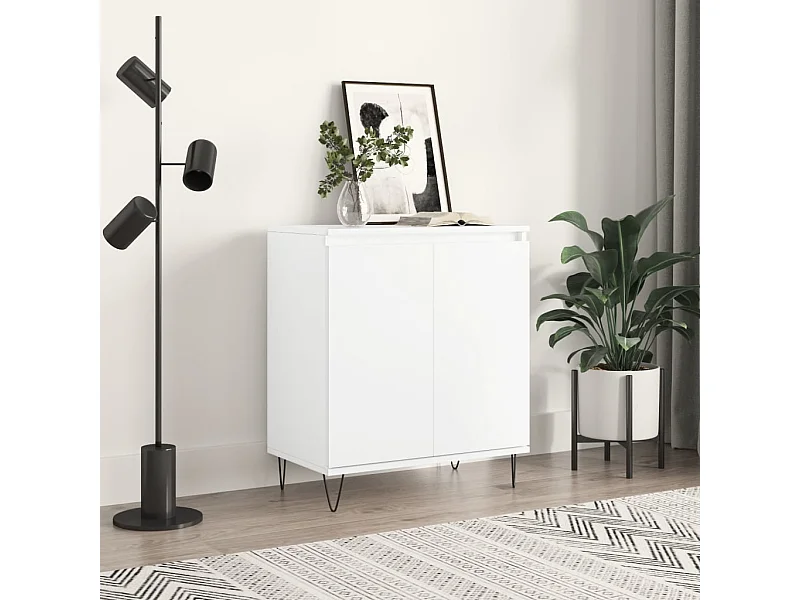 Buffet Blanc 60x35x70 cm Bois d'ingénierie QWE78493