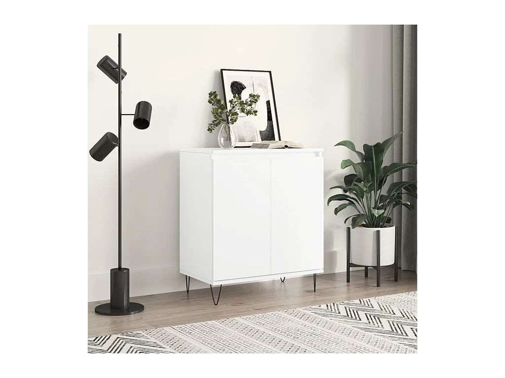 Buffet Blanc 60x35x70 cm Bois d'ingénierie QWE78493