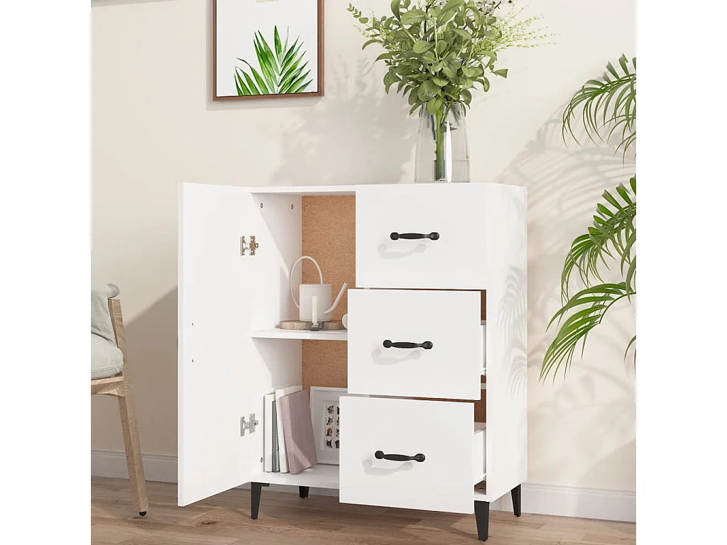 Buffet blanc 69,5x34x90 cm bois d'ingénierie EGER94950