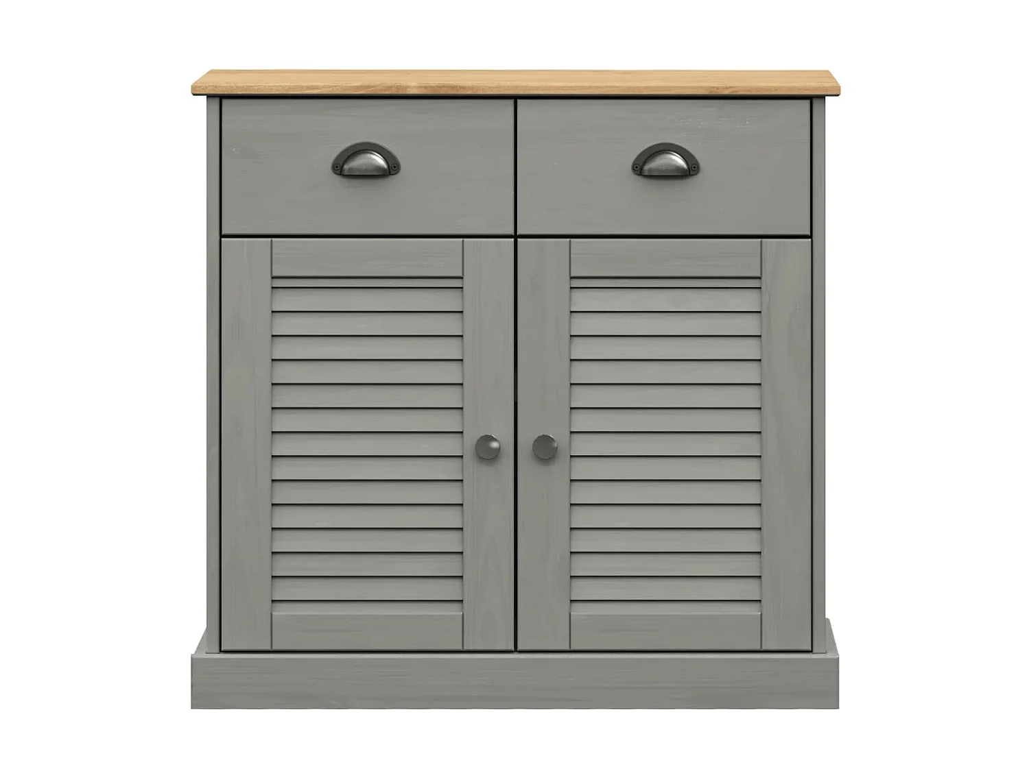 Buffet avec tiroirs VIGO 78x40x75 cm gris bois massif de pin QWE39080