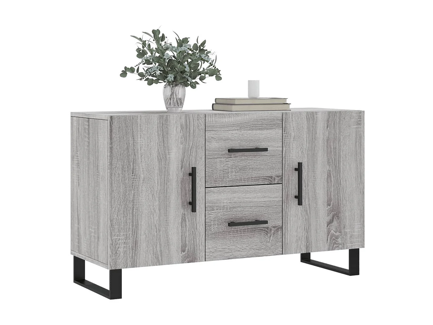 Buffet sonoma gris 100x36x60 cm bois d'ingénierie QWE60745