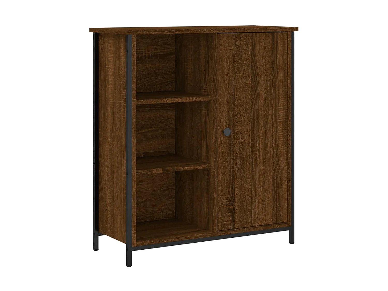 Buffet chêne marron 70x30x80 cm bois d'ingénierie QWE65506